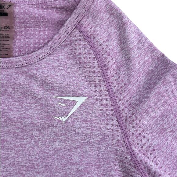 GYMSHARK LIGHT PURPLE CROP WOMENS ACTIVE LONG SLEEVE MEDIUM - Picture 2 of 7